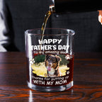 Putting Up With Funny Dad Ver Cartoon Photo - Personalized Whiskey Glass