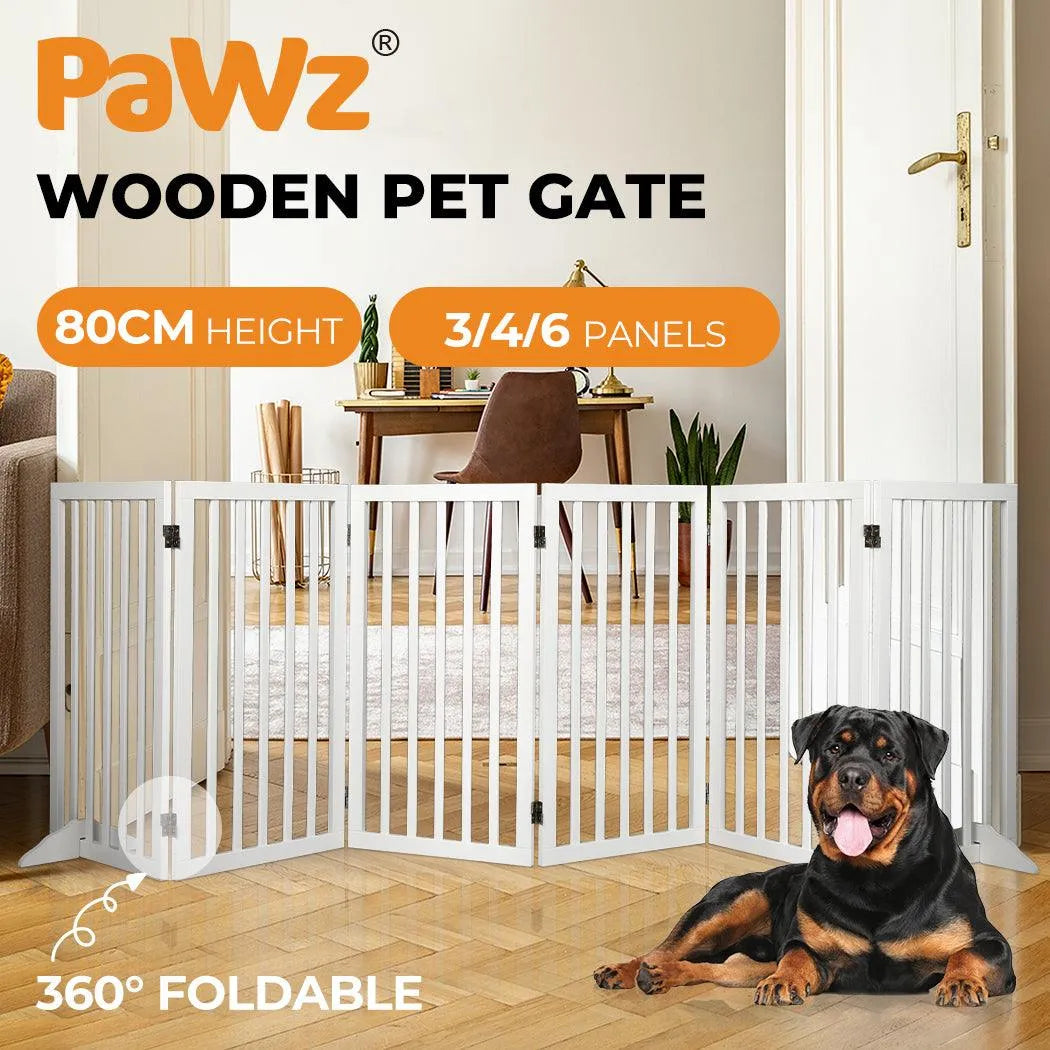 Wooden Pet Gate - White