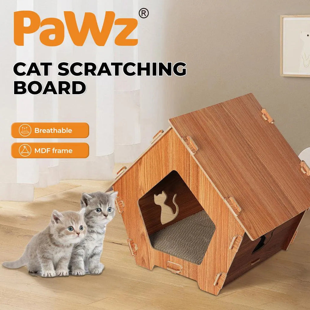 Cat Scratching Board Corrugated Cardboard - House