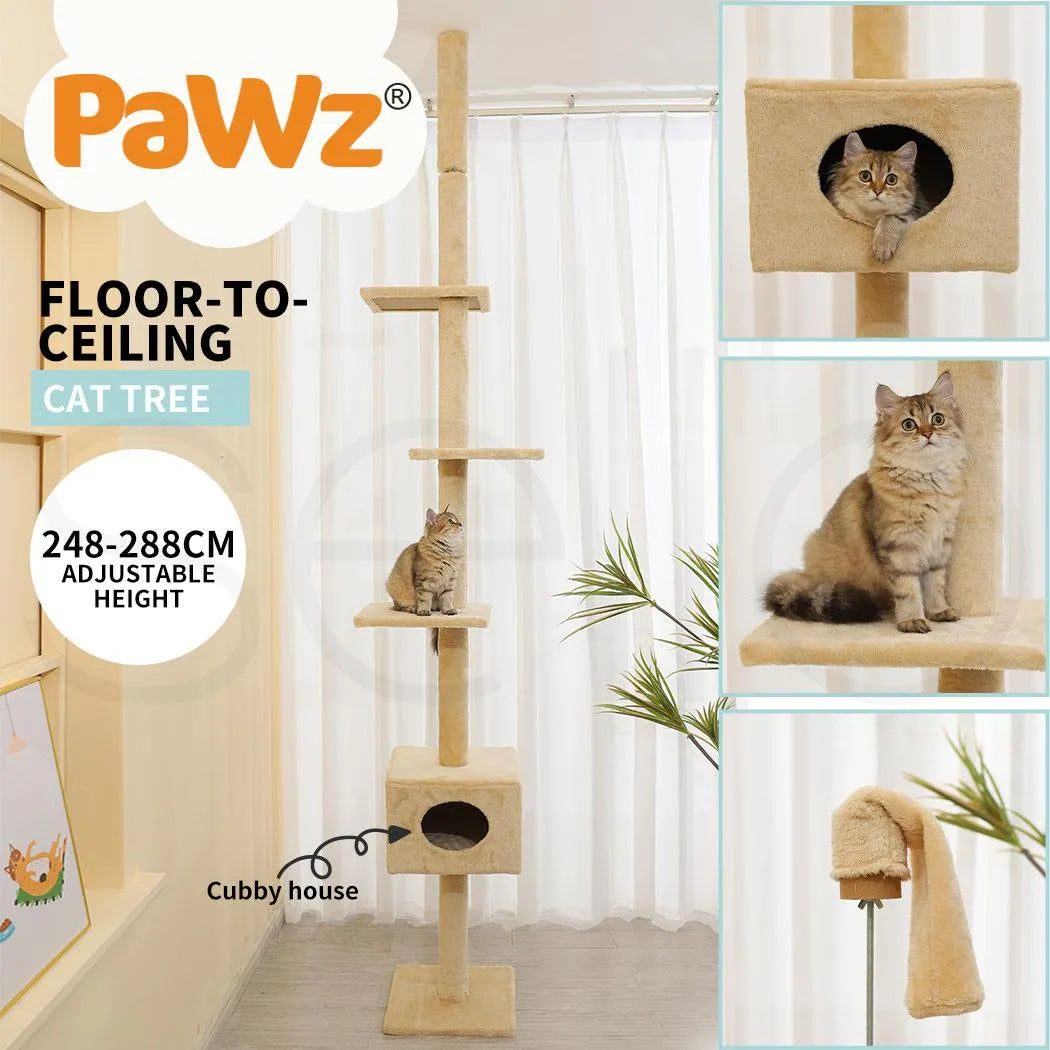 Cat Scratching Post Tree Beige