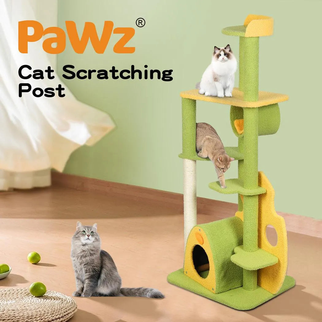 Cat Tree Scratching Post Multi-Level - Green 146cm