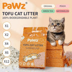 PaWz Tofu Cat Litter Clumping Flushable Green Tea Scent