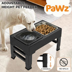 Elevated Pet Feeder with Steel Non-Slip Bowl