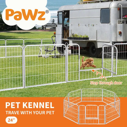 8 Panel Dog Playpen White