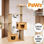 Cat Tree Scratching Post with Cat Face House