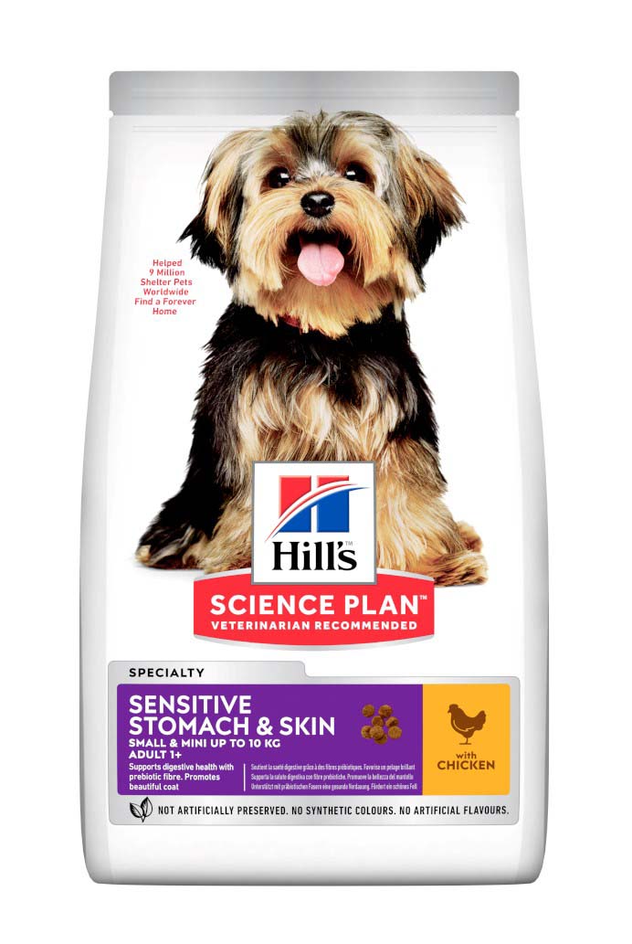 HILL's Canine Small/Mini Sensitive Skin&Stomach s piletinom 1,5kg