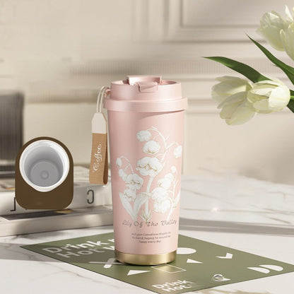🔥Gift Idea 49% OFF Hot Sale🔥Lily of the Valley Stainless Steel / Ceramic Liner Insulation Cup