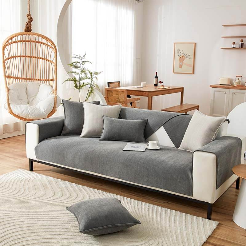 Herringbone Cushion Chenille Waterproof & Antifouling Pillow
