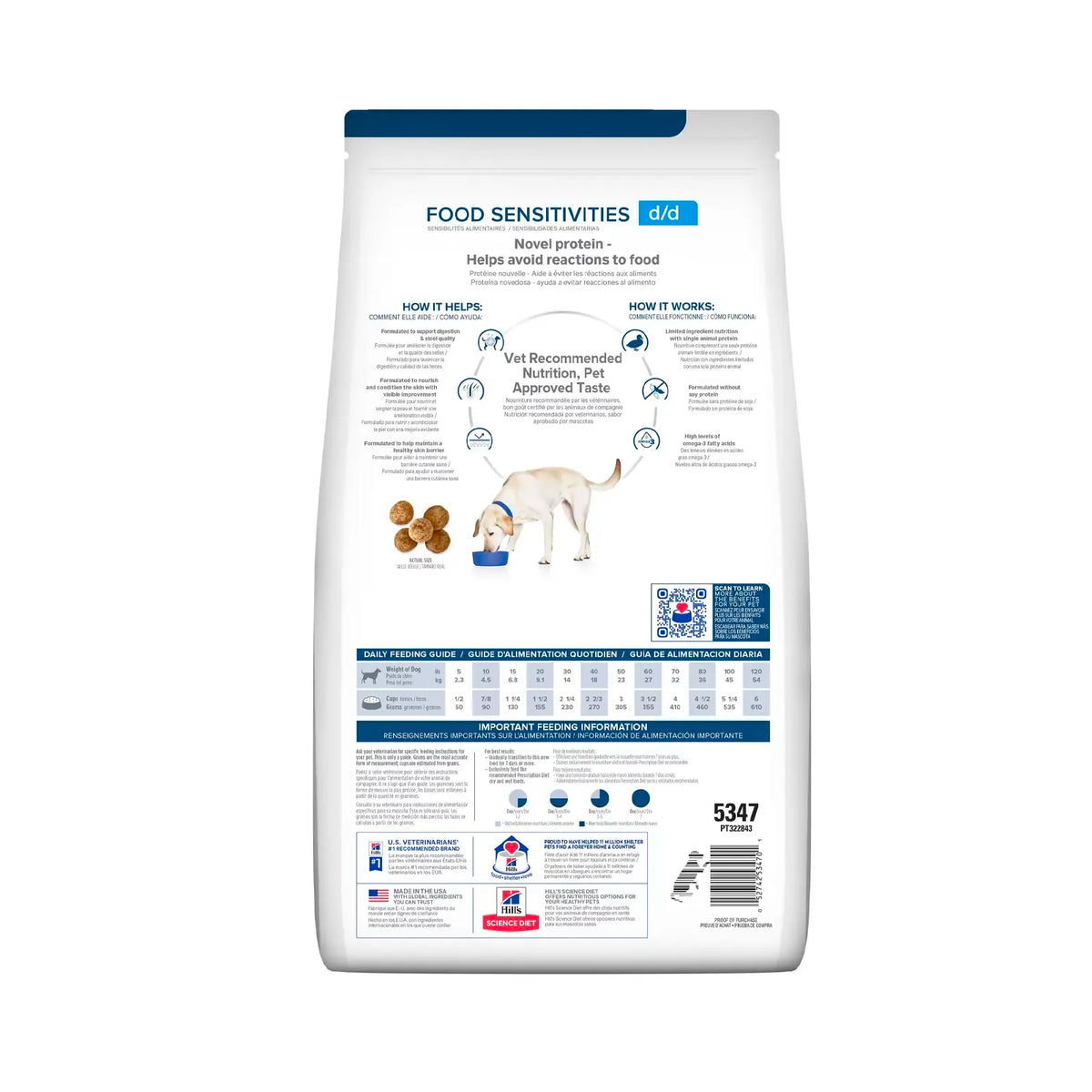 Hill's Prescription Diet - Canine d/d Skin Sensitivities "Potato & Duck" 8lbs
