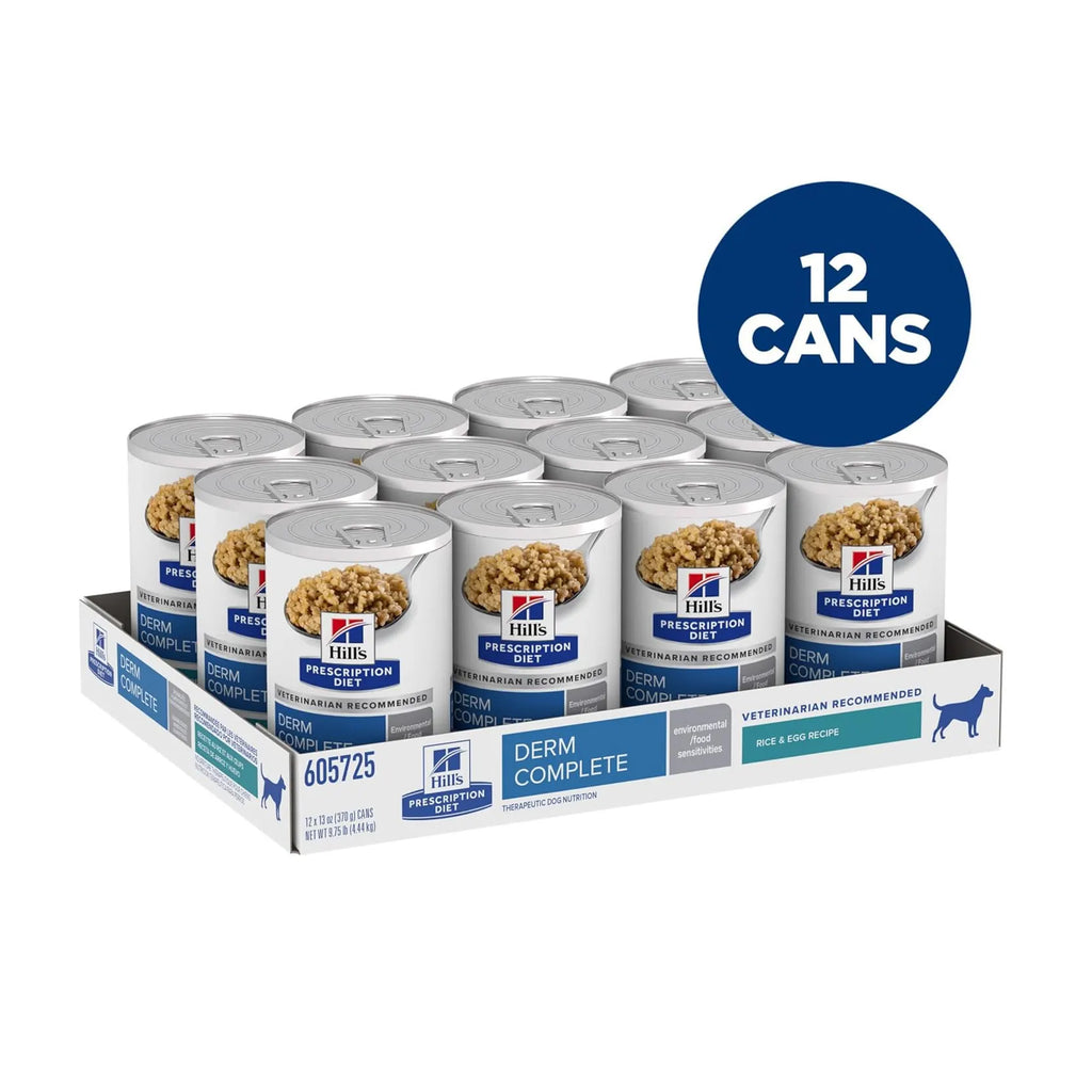 Hill's Prescription Diet - Canine Derm Complete Rice & Egg Recipe Canned 13oz