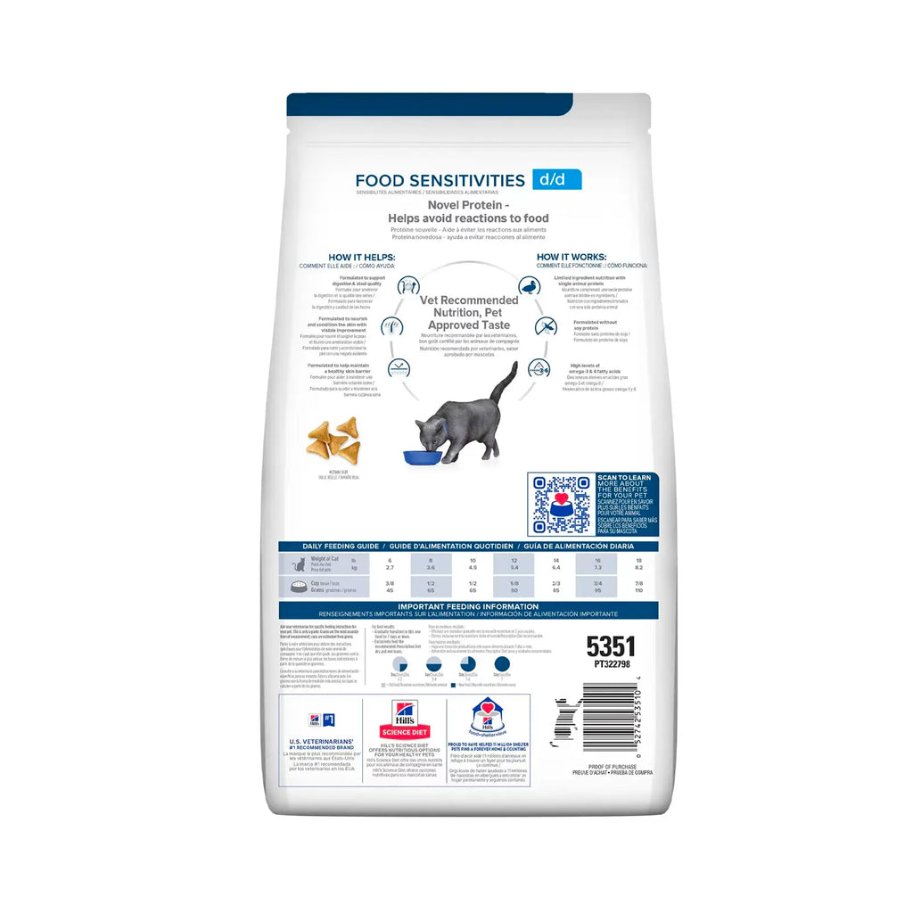Hill's Prescription Diet - Feline d/d Skin Sensitivities Duck & Green Pea