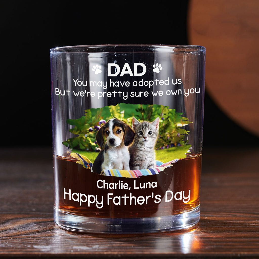 I Own You For Sure Photo Ver - Personalized Whiskey Glass