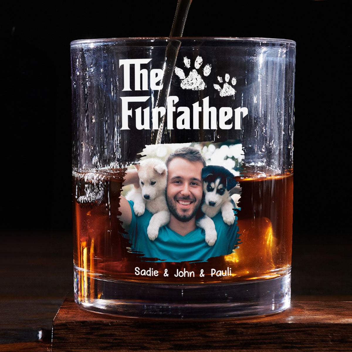 Cool Pet Father - Personalized Whiskey Glass
