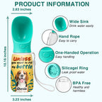 Go Away Photo - Personalized Pet Water Bottle With Drinking Feeder