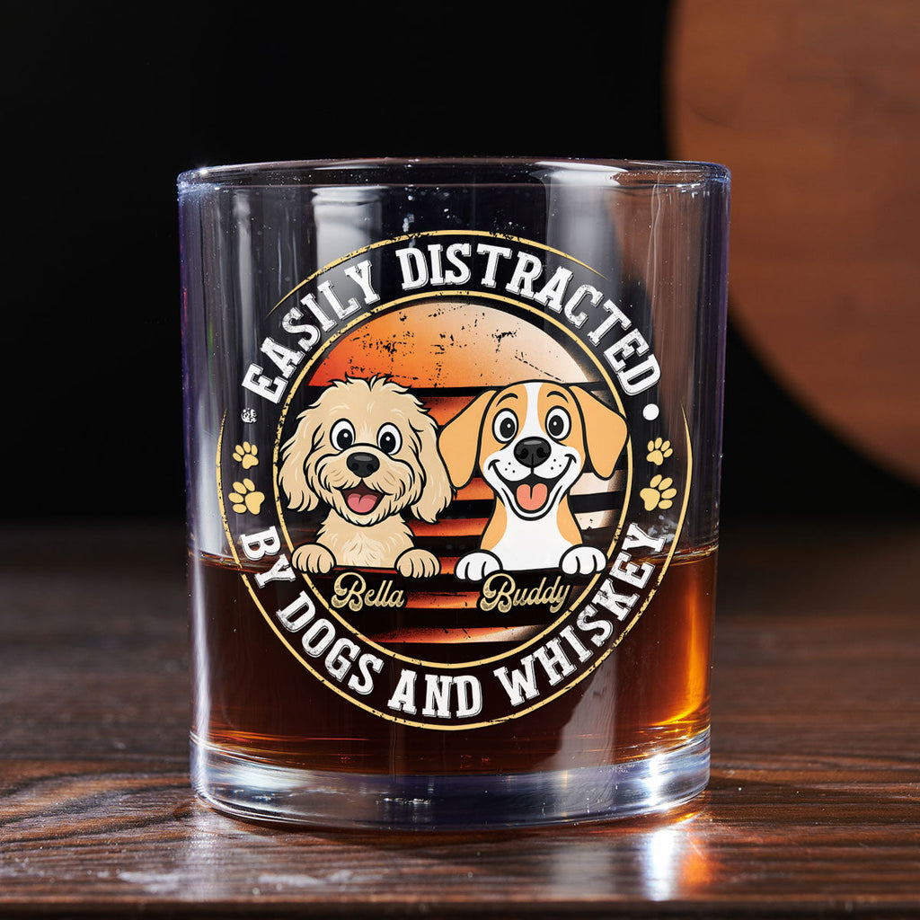 Dogs And Whiskey First - Personalized Whiskey Glass