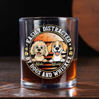 Dogs And Whiskey First - Personalized Whiskey Glass