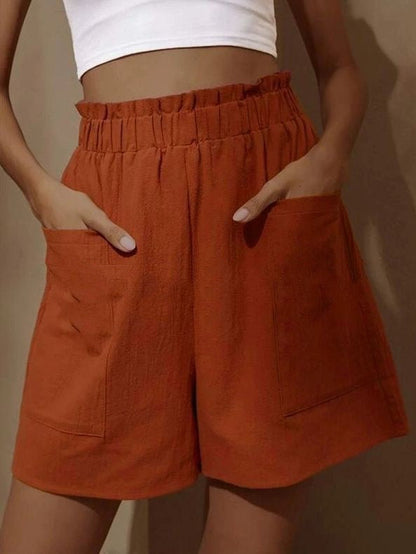 🔥Hot Sale - Women's Cotton High Waist Pocket Shorts
