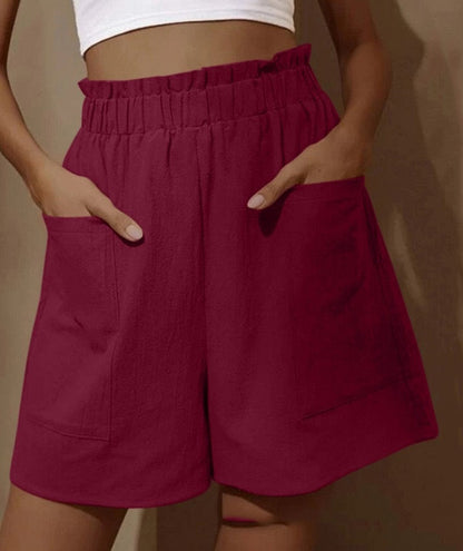 🔥Hot Sale - Women's Cotton High Waist Pocket Shorts