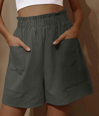 🔥Hot Sale - Women's Cotton High Waist Pocket Shorts