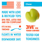West Paw Jive Zogoflex Fetch Ball Tough Dog Toys