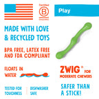 West Paw Zwig Tug & Fetch Stick Dog Toys