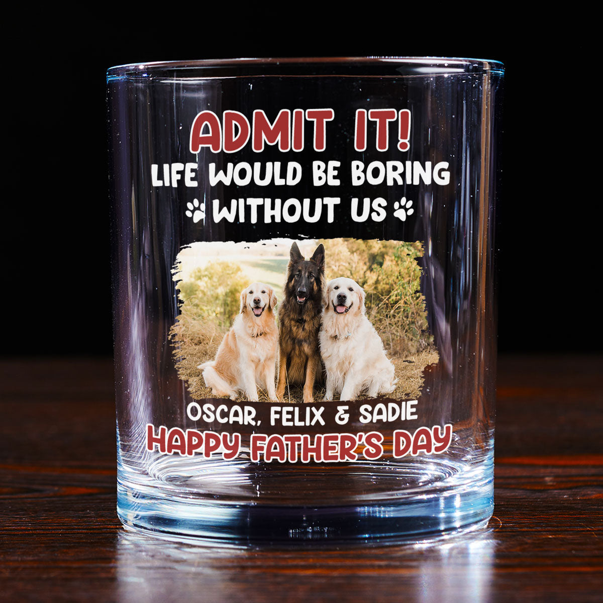 Admit Photo - Personalized Whiskey Glass