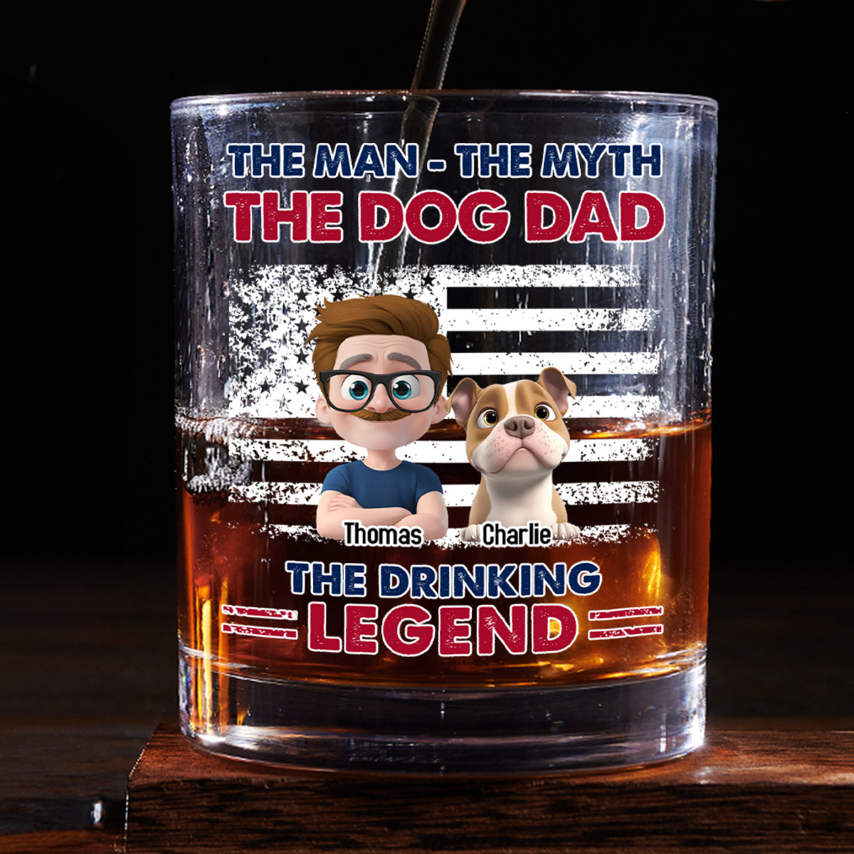The Drinking Legend - Personalized Whiskey Glass