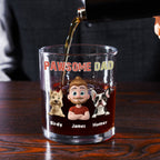 Pawsome Dad - Personalized Whiskey Glass