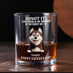 Admit It Cartoon - Personalized Whiskey Glass