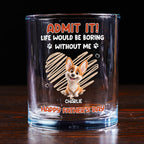 Admit It Orange - Personalized Whiskey Glass