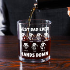 Best Dad Ever Hands Down - Personalized Whiskey Glass