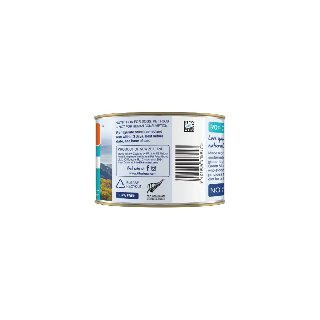 K9 Natural Canned Dog Food - Hoki & Beef Feast