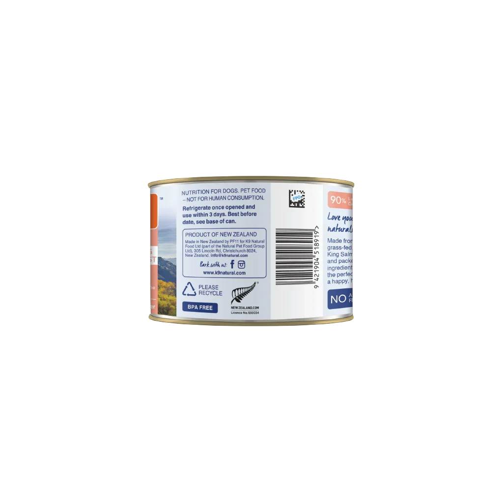 K9 Natural Canned Dog Food - Lamb & King Salmon Feast