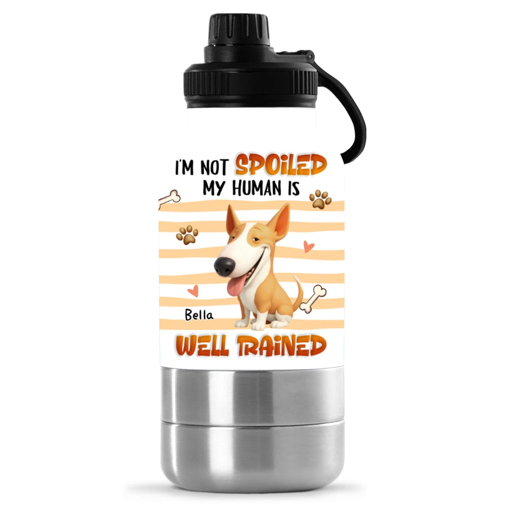 Well Trained - Personalized 30oz Water Bottle With Pet Bowl