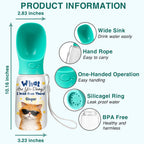 We Drink From There Ver Cat Photo - Personalized Pet Water Bottle With Drinking Feeder