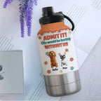 Admit It - Personalized 3D Inflated Effect 30oz Water Bottle With Pet Bowl