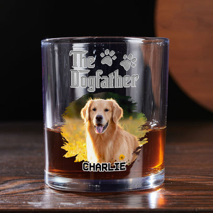 Dog Dad Boss Photo - Personalized Whiskey Glass