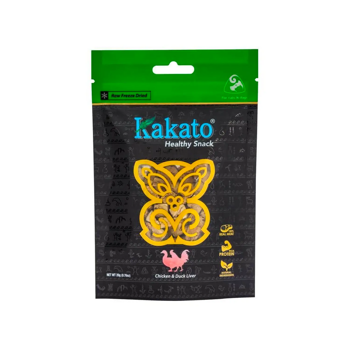 Kakato - Freeze Dried Treats for Dogs & Cats - Chicken Liver & Duck Liver Dice 20g