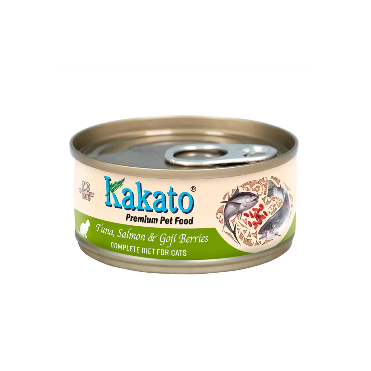 Kakato - Complete Diet Tinned Food for Cats - Tuna, Salmon & Goji Berries 70g
