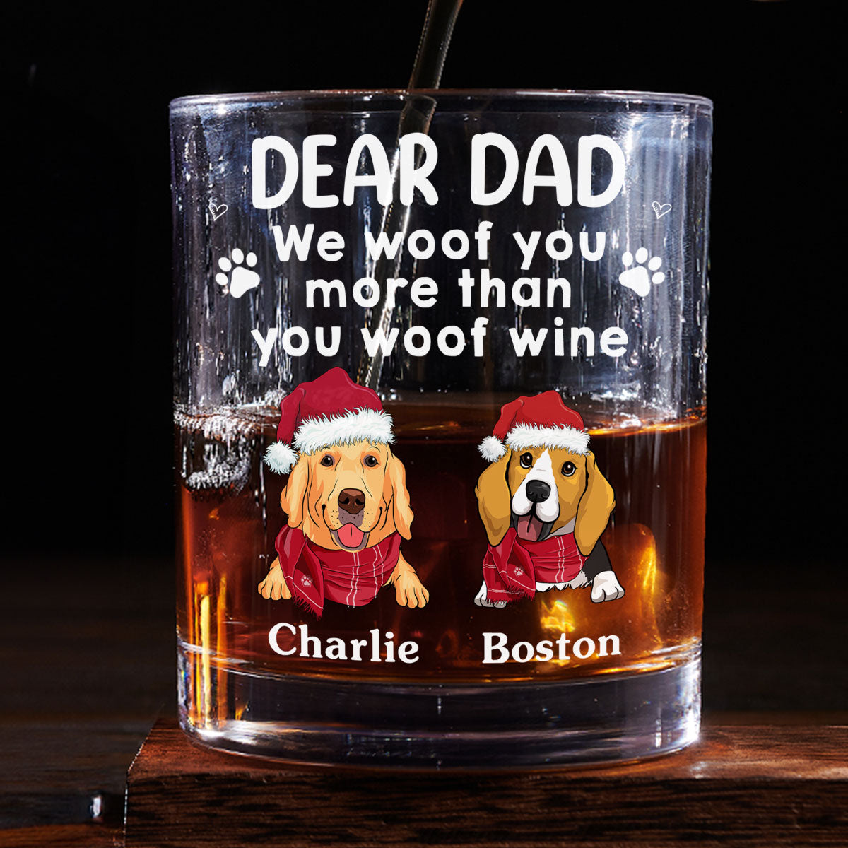 I Woof You - Personalized Whiskey Glass