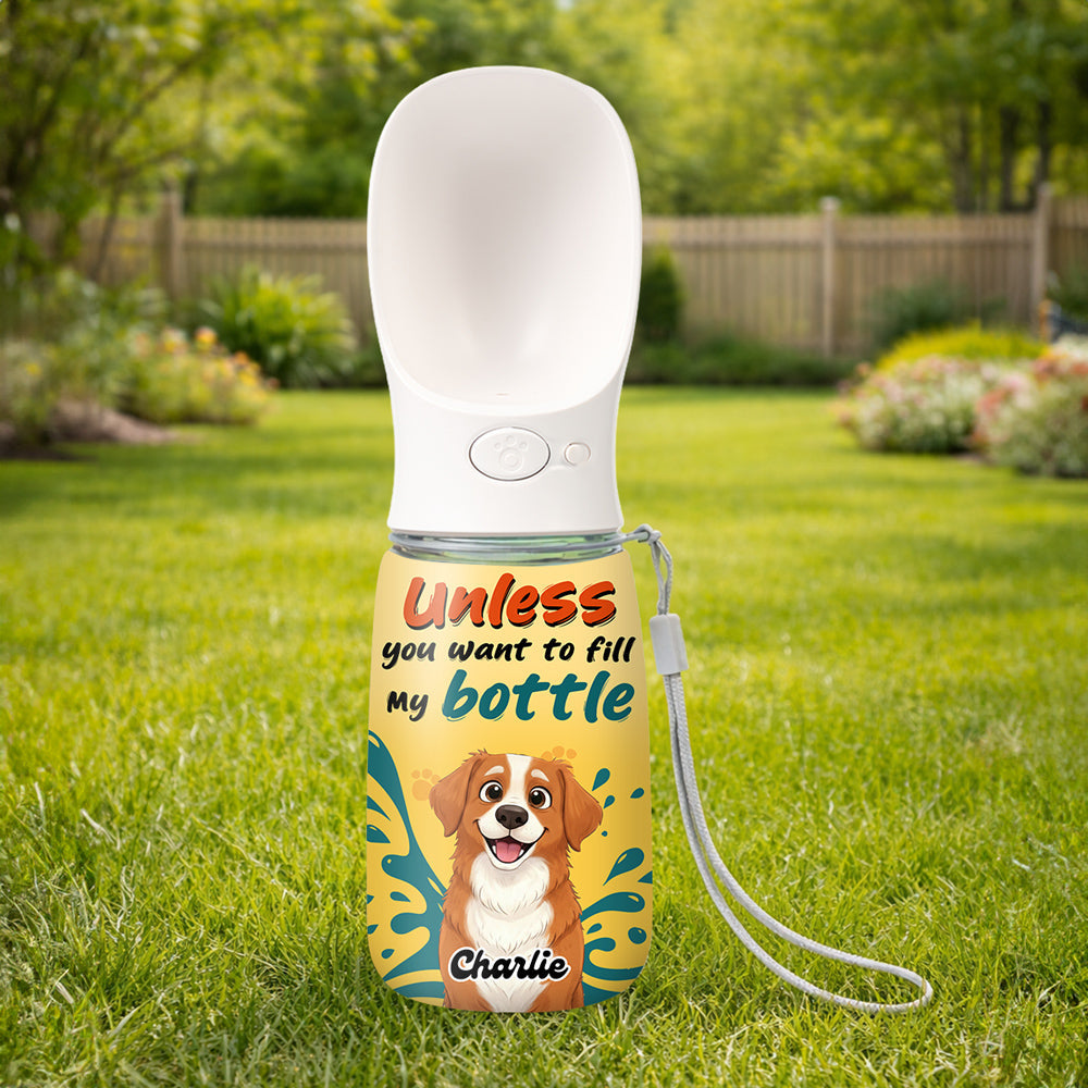 Go Away - Personalized Pet Water Bottle With Drinking Feeder