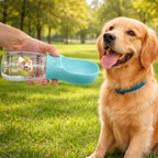 We Own You Photo - Personalized Pet Water Bottle With Drinking Feeder