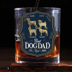 Dog Dad Est - Personalized Engraved Whiskey Glass