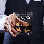 Woof Best Dog Dad Ever - Personalized Whiskey Glass