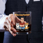 The Catfather Retro - Personalized Whiskey Glass
