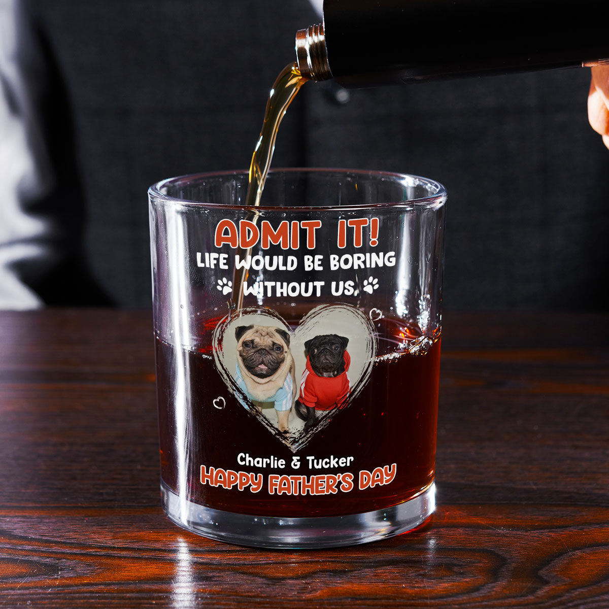 Admit It Orange Photo - Personalized Whiskey Glass