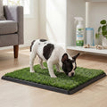 Dog Potty Tray with Grass Mat Washable Puppy Portable Training Toilet