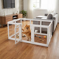 Dog Playpen 60cm Height Acrylic Clear Foldable DIY Dog Pen Indoor Use
