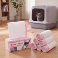 Pawz Cat Litter Bags 120 Count Drawstring 64 x 40cm 10kg HDPE White Pink