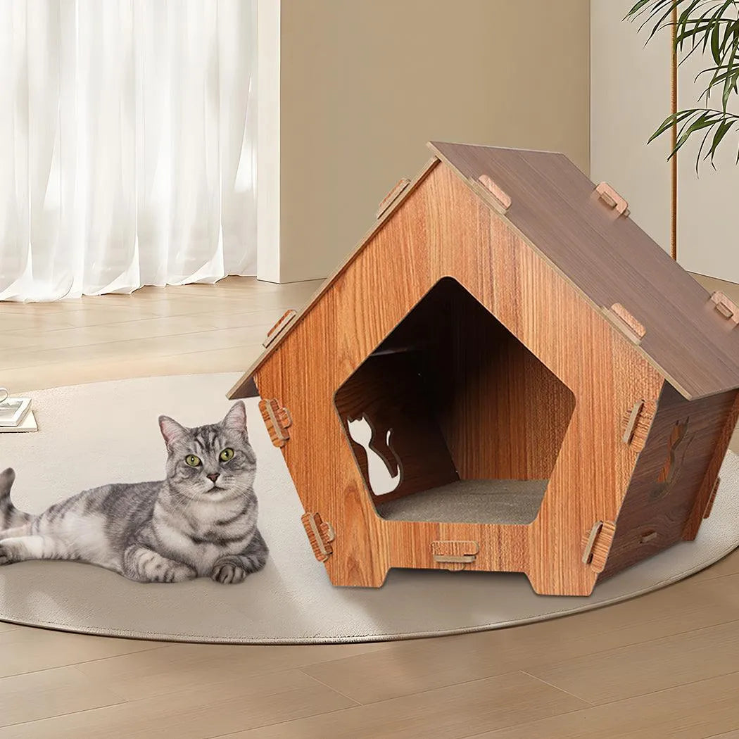 Cat Scratching Board Corrugated Cardboard - House